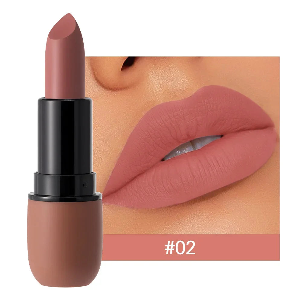 6-Color Matte Lipstick: Velvet Lip Color, Smooth, Waterproof, Long-Lasting Color Lip Makeup LadyShow.Store