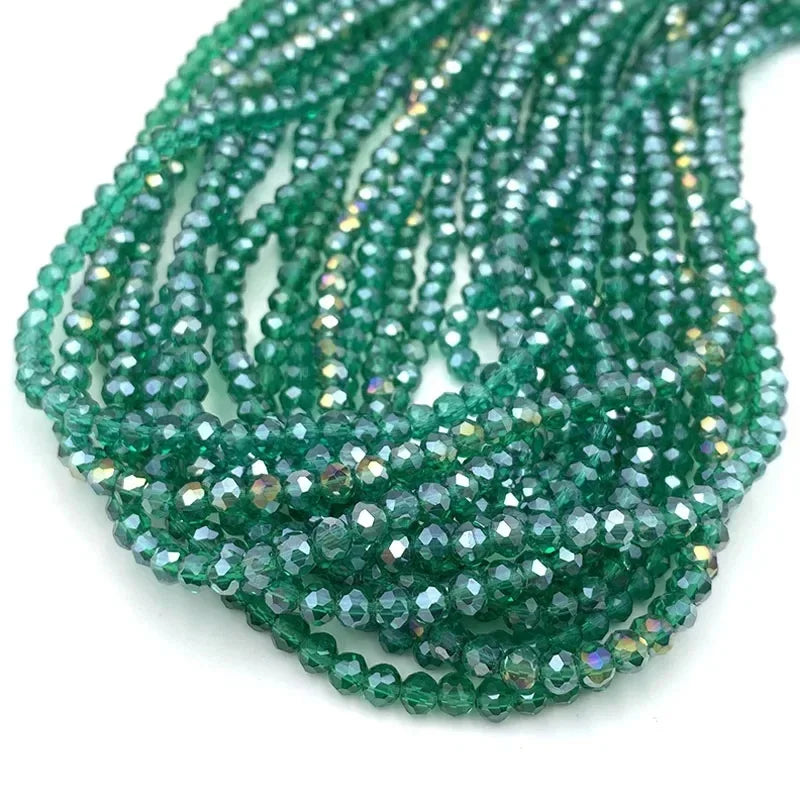A 4mm Flat Bead Wheel Bead Loose Bead Crystal Glass Bead Bracelet Necklace Beaded Material DIY Jewelry Accessories Pi-Mart