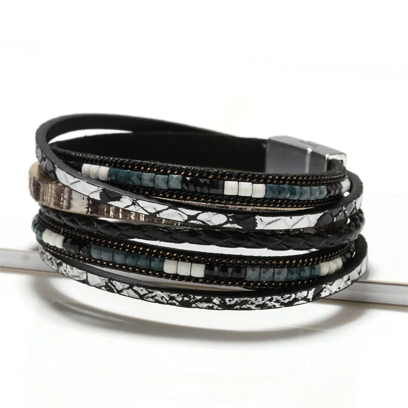 Bohemian Cowboy Chic Cross Bracelet Western Jewelry For Women Christian Bracelets Religious Bracelets Pi-Mart