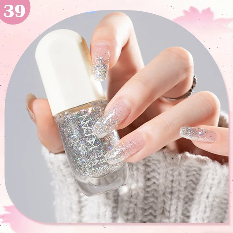 10ml Water-Based Peel Off Nail Polish 40 Colors Long Lasting Quick Drying No Need of Lamp to Cure Nail Supplies Manicure Nails Tri Light Beauty