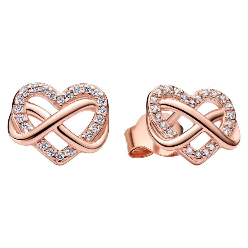2026 Latest 925 Silver Exquisite Rose Gold Charm Earrings Personalized Pendant Beads, Fashionable Birthday Gift Gifts Pi-Mart