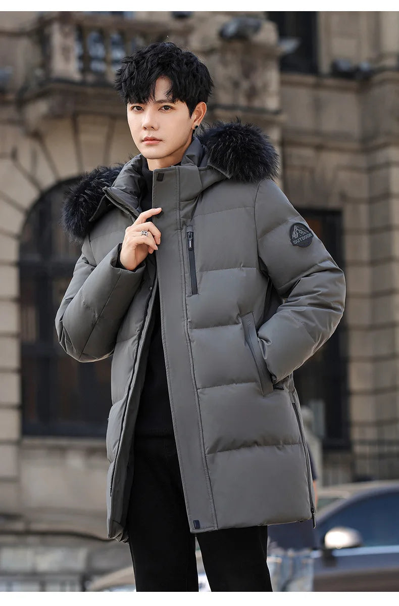 High Brand White Goose Down Jacket Coat Parka Men's Clothing Winter Padded Puffer Jackets Luxury Hooded Padding Outerwear HWY309 Pi-Mart