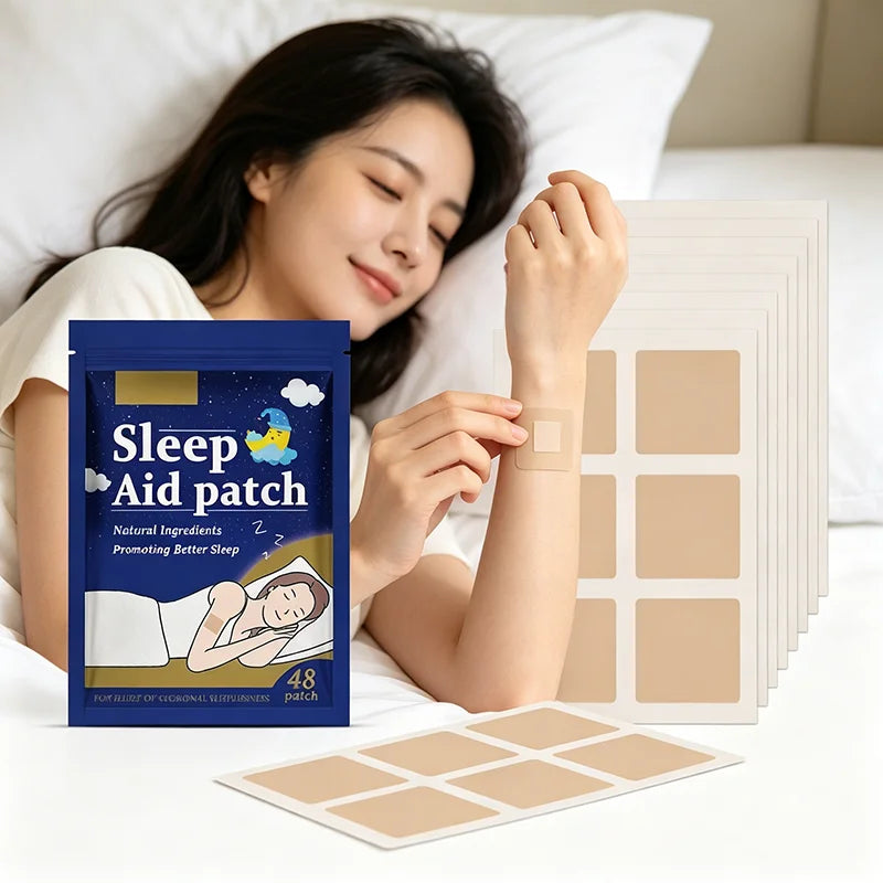 Sleep Aid Patch 48Pcs Improve Sleep Quality Relieve Insomnia Stress Soothing Deep Sleep Transdermal Stickers for Adult Restful
