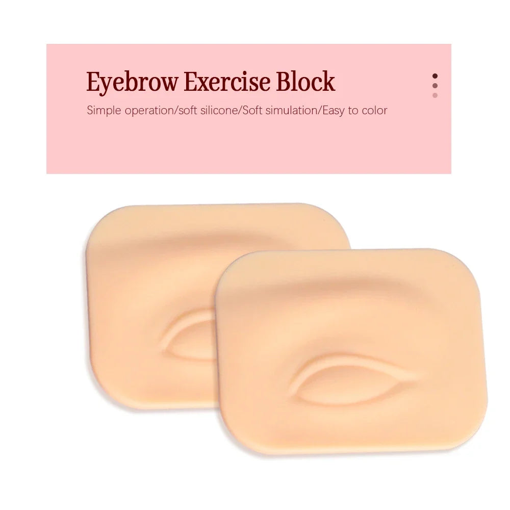 Premium 5D Silicone Eyebrow Tattoo Practice Training Skin Pad for Eye Permanent Makeup Board Beauty Academy Cosmetic Synthetic Pi-Mart