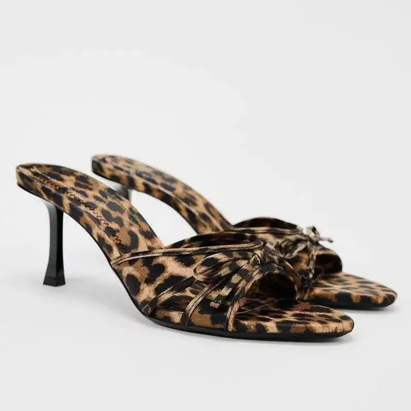 2024 Women Summer New Luxury Brand High Heel Sandals Versatile Simple Slim Heel Sandals Slippers LadyShow.Store