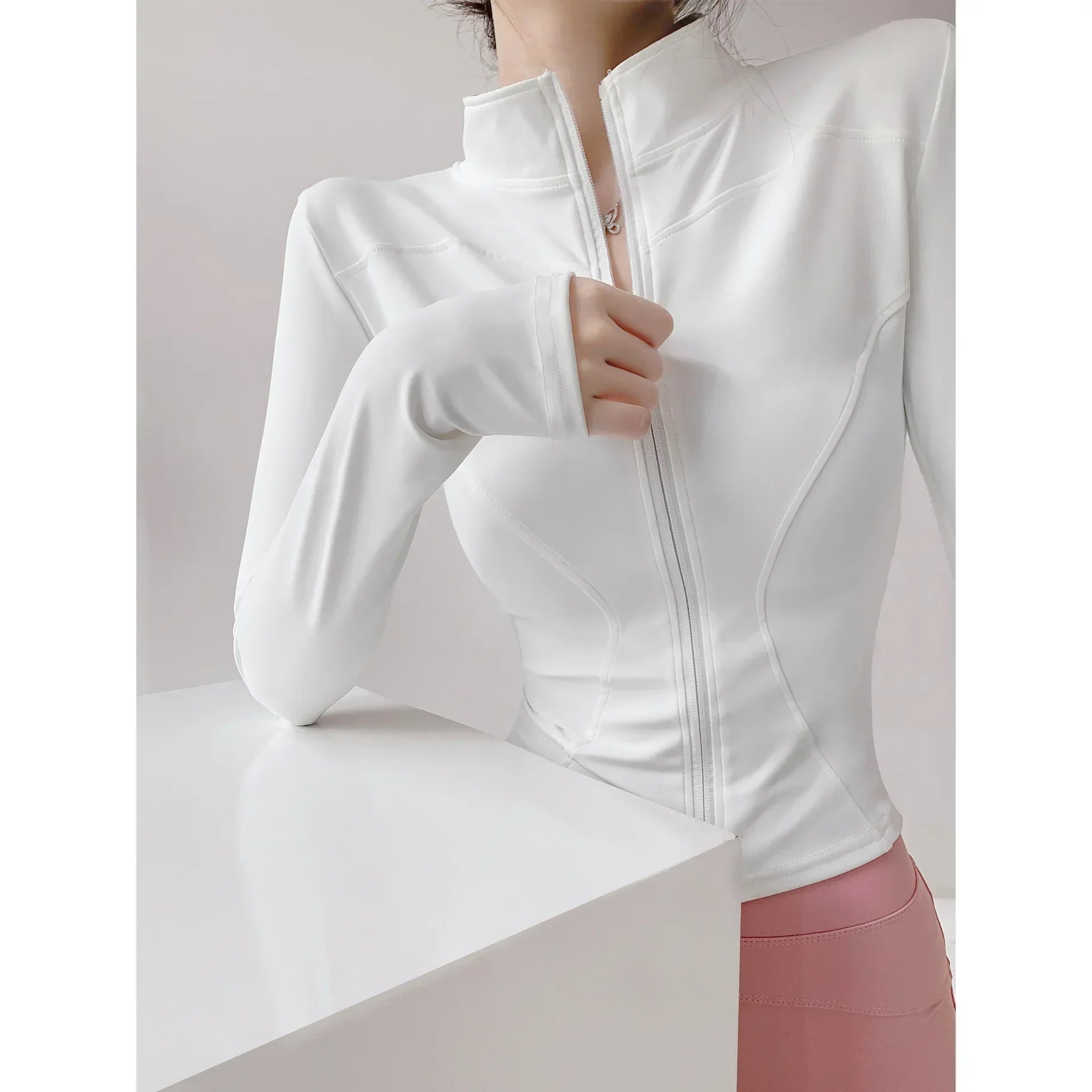 Sun Quick Drying Sports Coat Women's Tight Top Yoga Jacket Long Sleeve Zipper Jacket Running Fitness Women's Jacket S-3XL LadyShow.Store