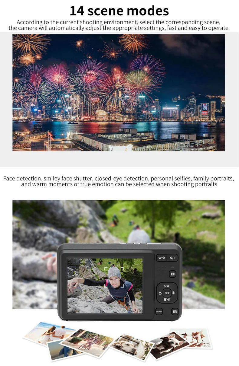 KODAK PIXPRO FZ55-RD 16MP Digital Camera 5X Optical Zoom 28mm Wide Angle 1080P Full HD Video 2.7" LCD Vlogging Camera Pi-Mart