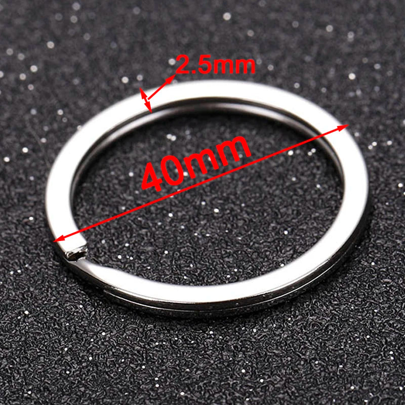 20pcs Metal Split Jump Rings Metal Hooks for DIY Keychain Pendant Making Accessory Pi-Mart