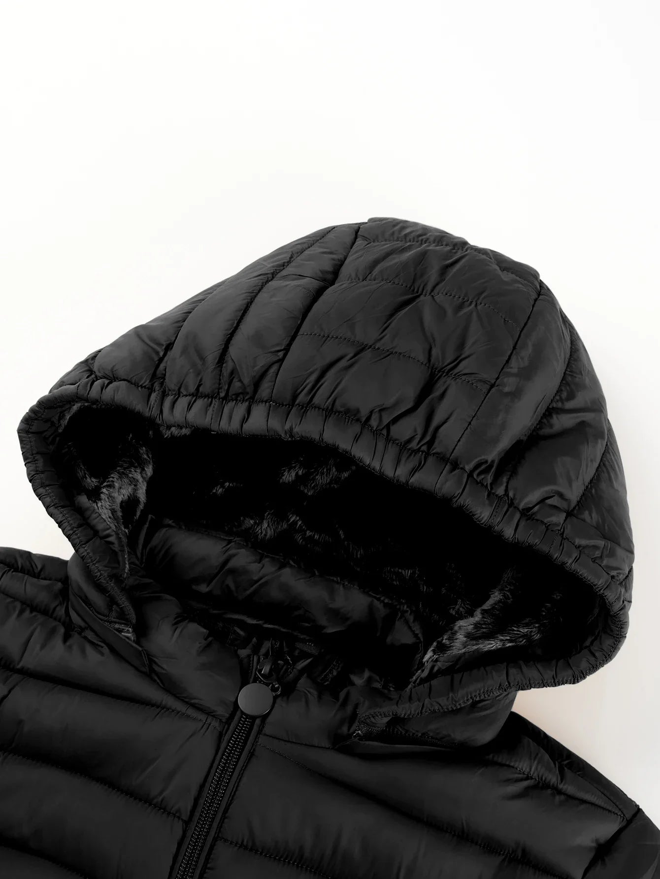 Women's Fashion Winter Padded Coat - Minimalist Hooded Puffer Jacket with Pockets for Fall/Winter LadyShow.Store