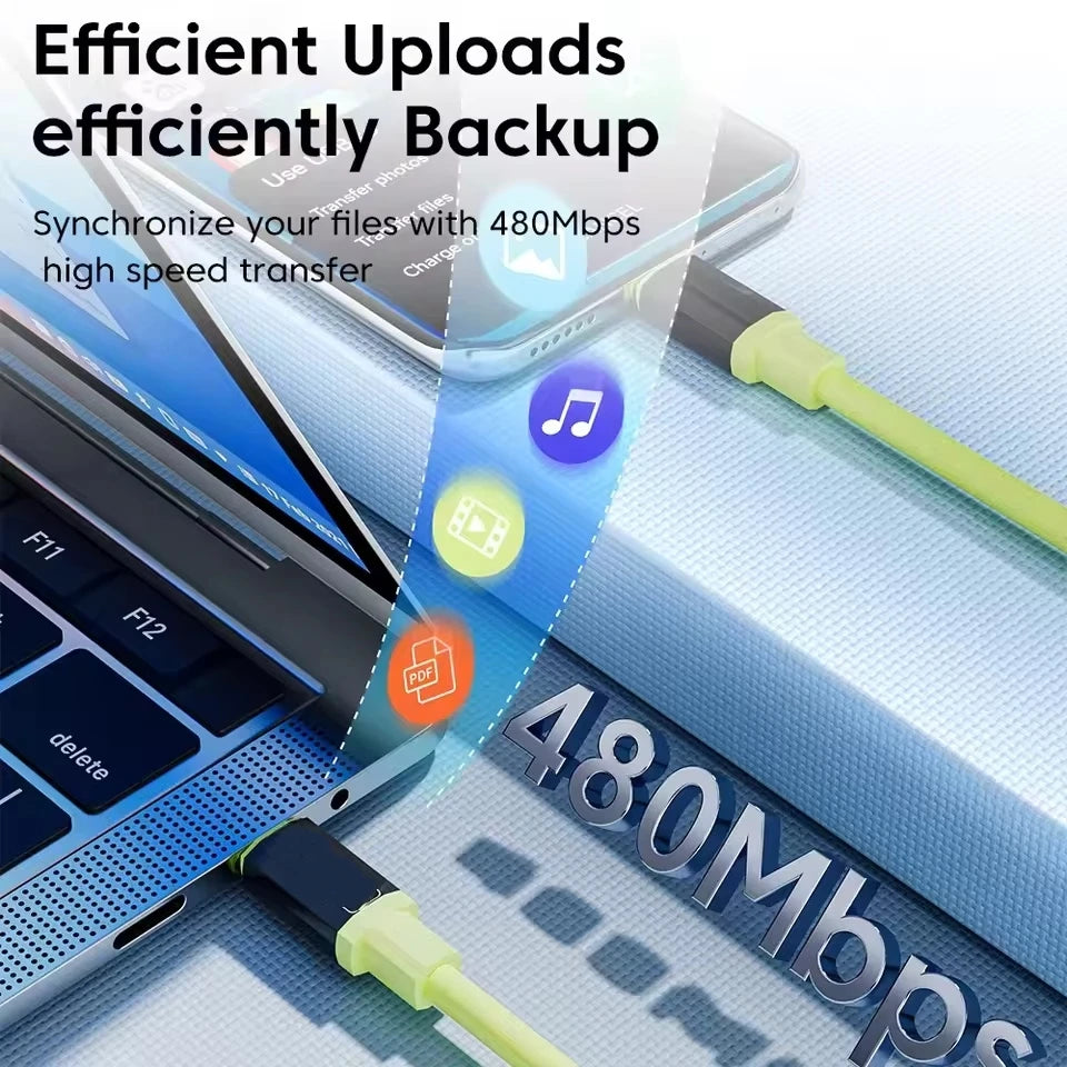3/1PCS USB C Cable to USB C 240W Fast Charging Charger Cable Supports Fast Charging For iPhone 16 15 Samsung Xiaomi Huawei Pi-Mart