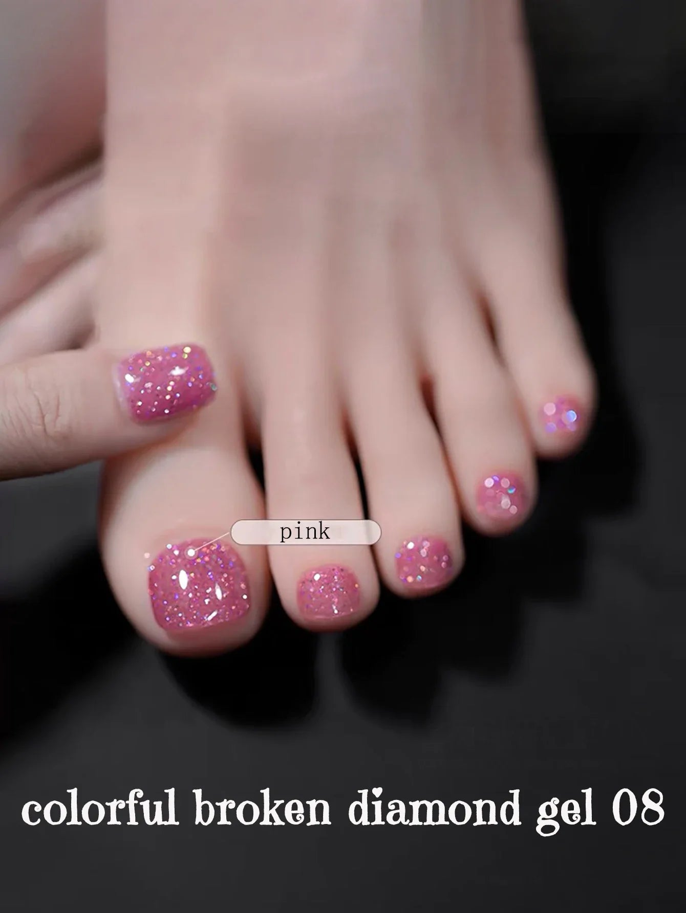 SHAKA 1-8pcs Popular Versatile Whitening Pink Green Blue Bling Gel Super Glitter Water Light Broken Diamond Gel Nail Polish Tri Light Beauty