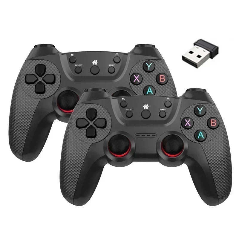 2Pcs Wireless Controller For PC Wireless Game Controller Hand Joystick For Television Computer Androids PC 2.4G Gamepad Remote Pi-Mart