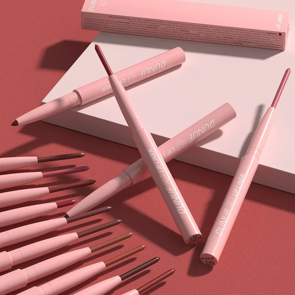 Lip Liner Pencil Long-Lasting Matte Creamy Plumping Lip Stain Waterproof Natural Nude Brown Slim Lip Liner Makeup Pi-Mart