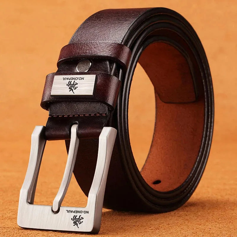 Leather Men's High-quality Buckle Jeans Leather Casual  Belt Business Denim Belt Men's Fashion Designer 2025 New LadyShow.Store