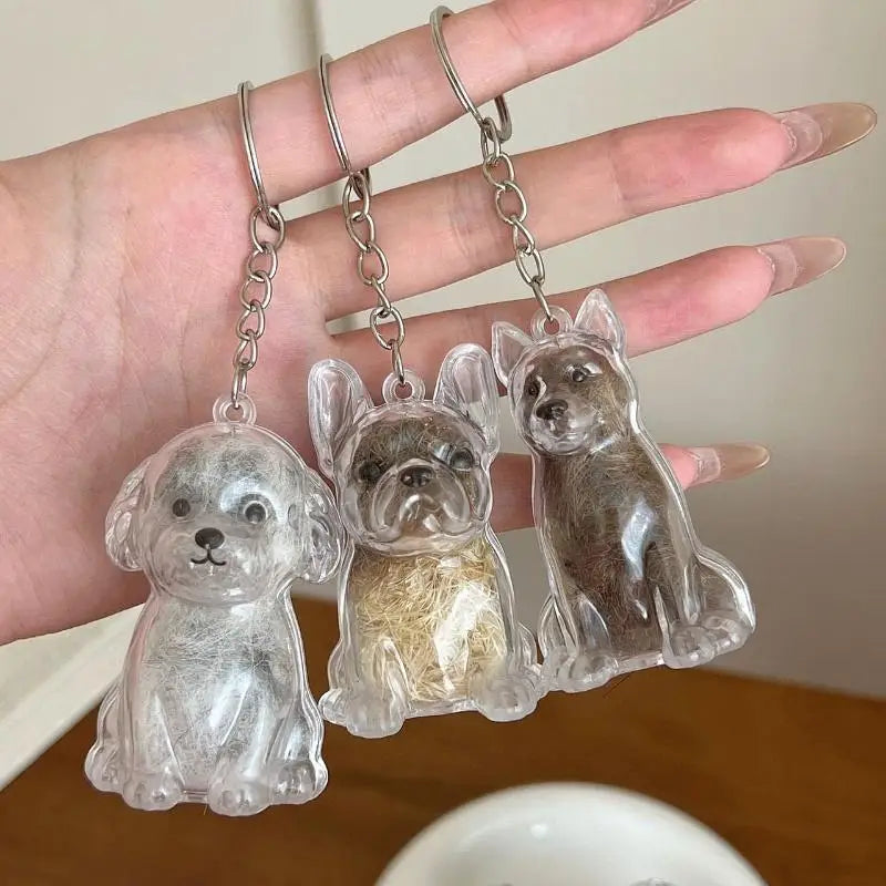 Diy Bag Charm Handmade Pet Hair Memorial Keychain Keepsake Pendant for Dog Fur - Personalized Pet Loss Gift for Dog Lovers Pi-Mart
