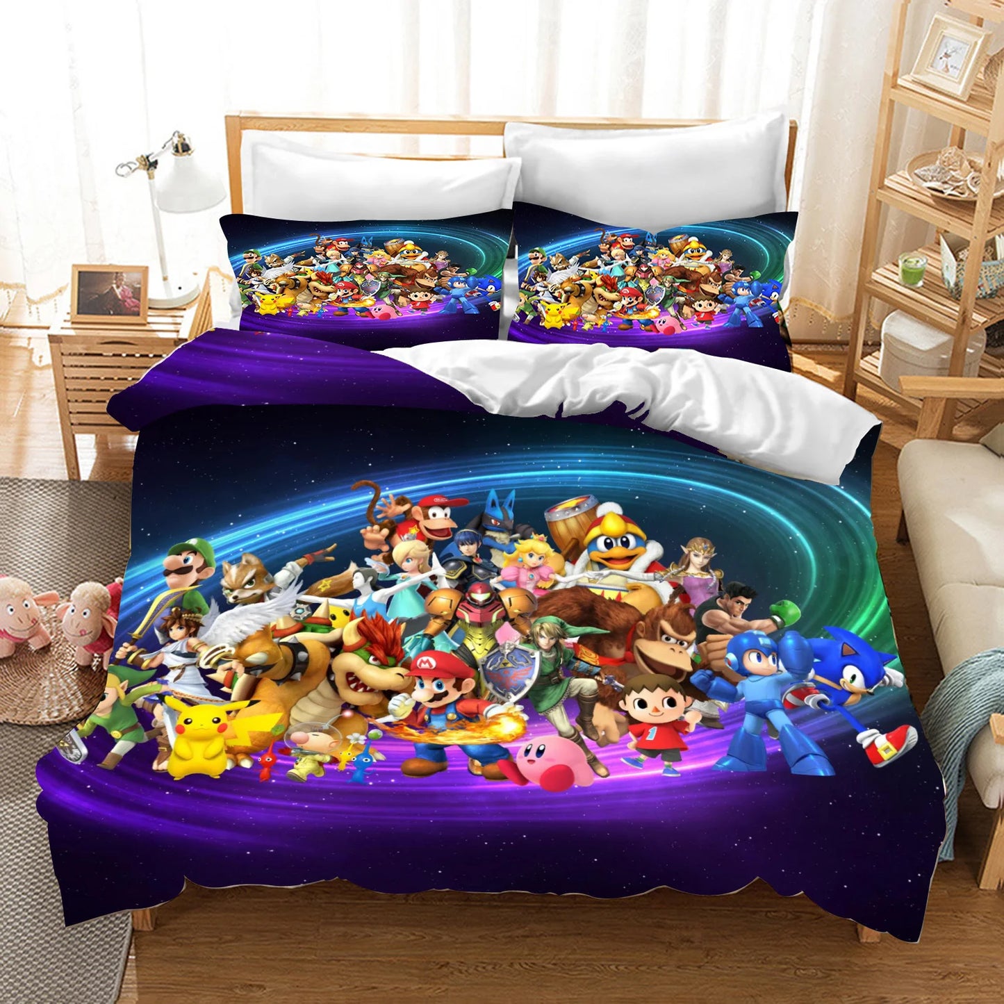 Anime Cartoon Duvet Cover 3D Printing Cute Children's Bedroom Set Polyester Adult Gift  2/3pcs Baby Bedding Pi-Mart