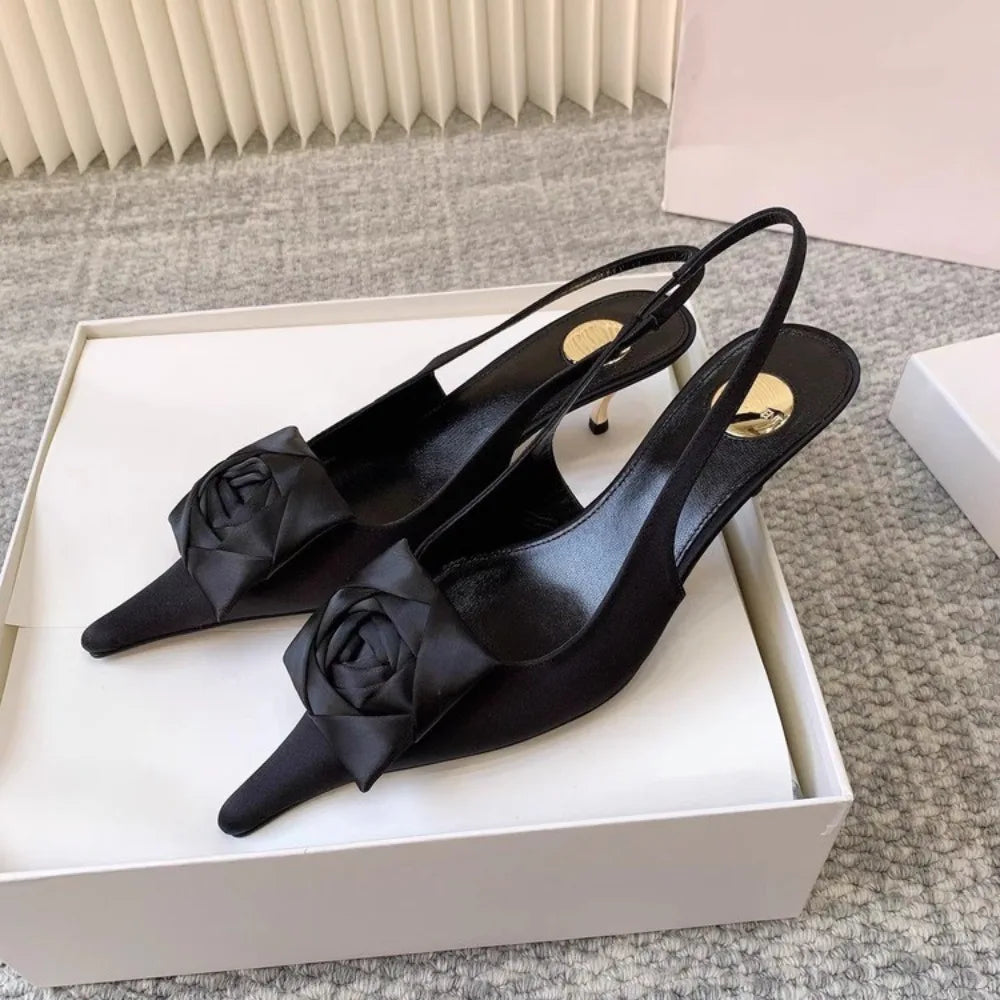 2026 Summer Women's New Pointed Shallow Mouth Sandals Fashion Show Party Wedding Women's Large Size Stiletto Sandals LadyShow.Store