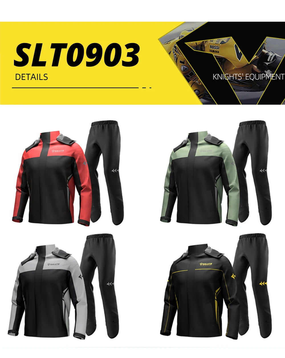 Motorcycle Raincoat Suit Rainstorm Prevention Jacket Pants Camping Hiking Fishing Raincoat Moto Raincoat Motorcyclist Rider Rain Pi-Mart