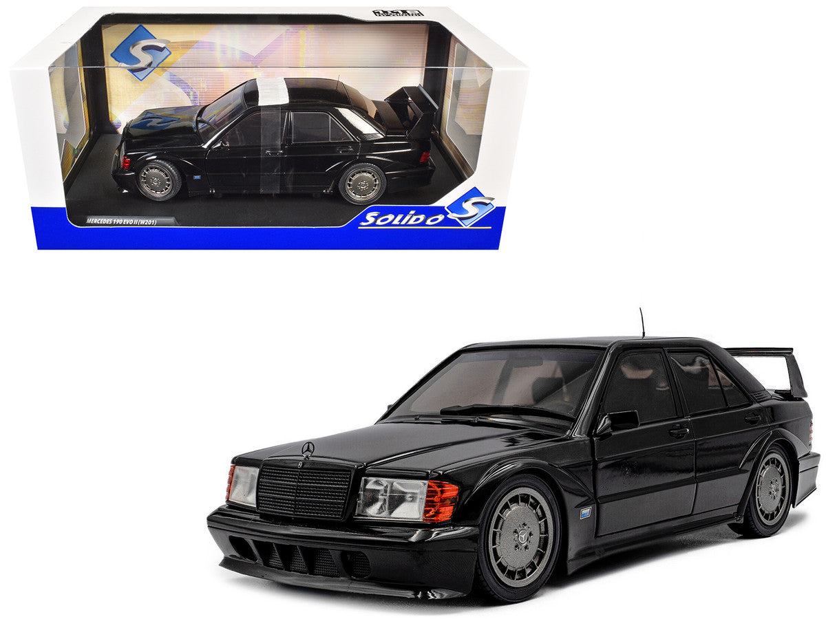 Mercedes Benz 190 Evolution II (W201) "Solido Works" Black 1/18 Diecast Model Car by Solido LuxuryLifeWay Online Store