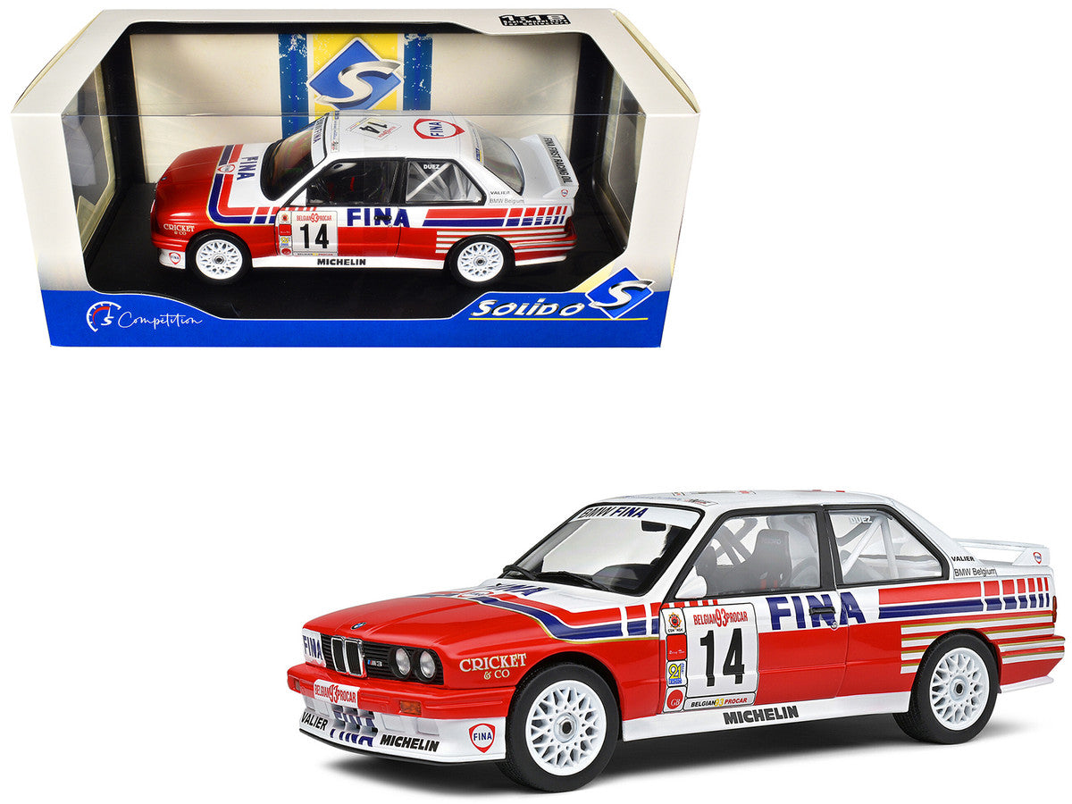 BMW E30 M3 #14 Marc Duez "Belgian Procar Championship" (1993) "Competition" Series 1/18 Diecast Model Car by Solido LuxuryLifeWay Online Store