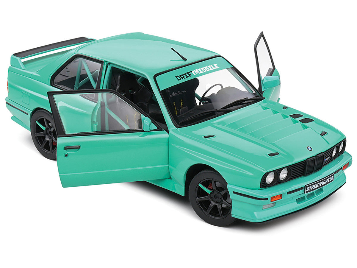 1990 BMW E30 M3 Custom "Drift Missile" Blue 1/18 Diecast Model Car by Solido LuxuryLifeWay Online Store