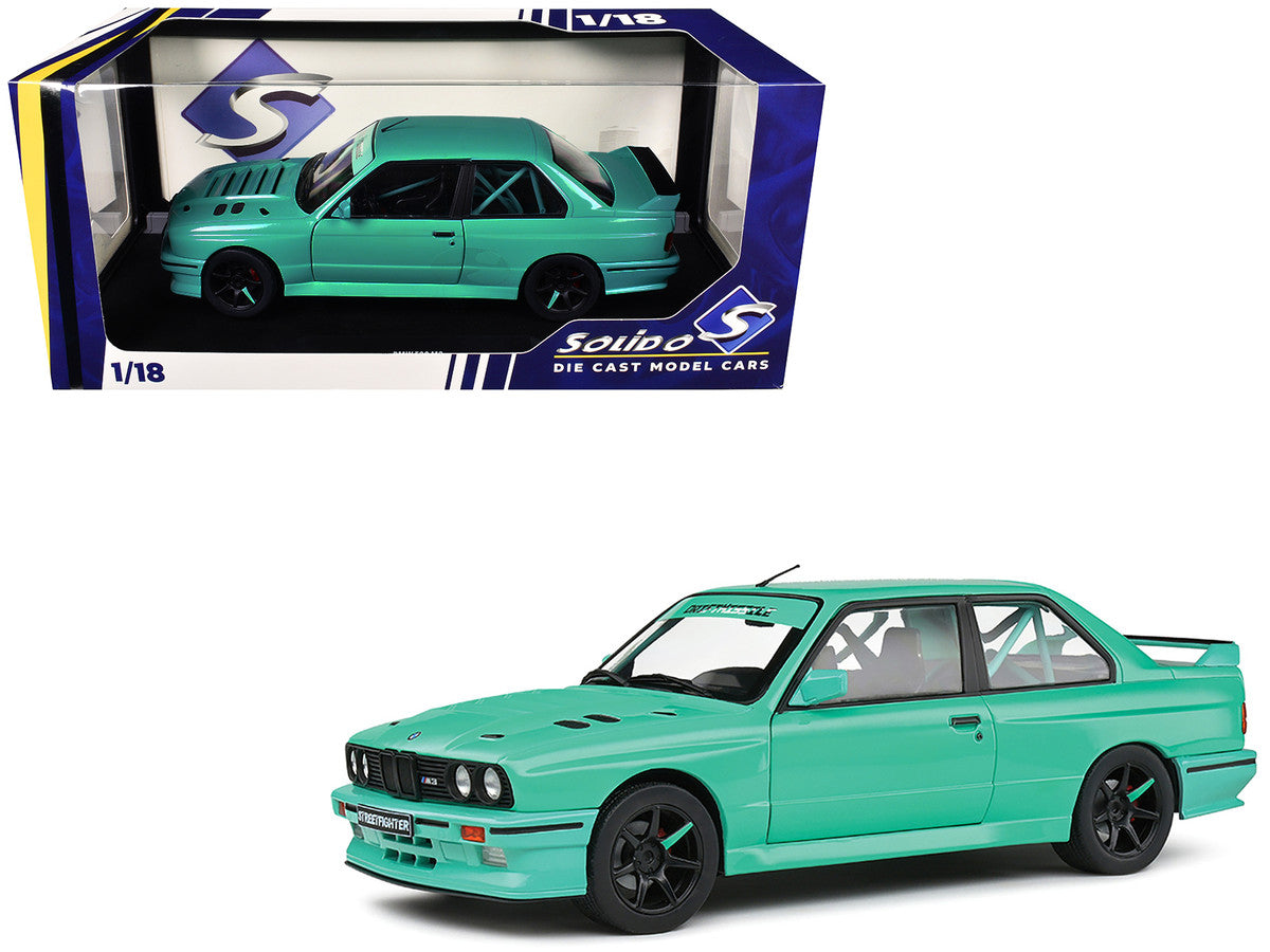 1990 BMW E30 M3 Custom "Drift Missile" Blue 1/18 Diecast Model Car by Solido LuxuryLifeWay Online Store