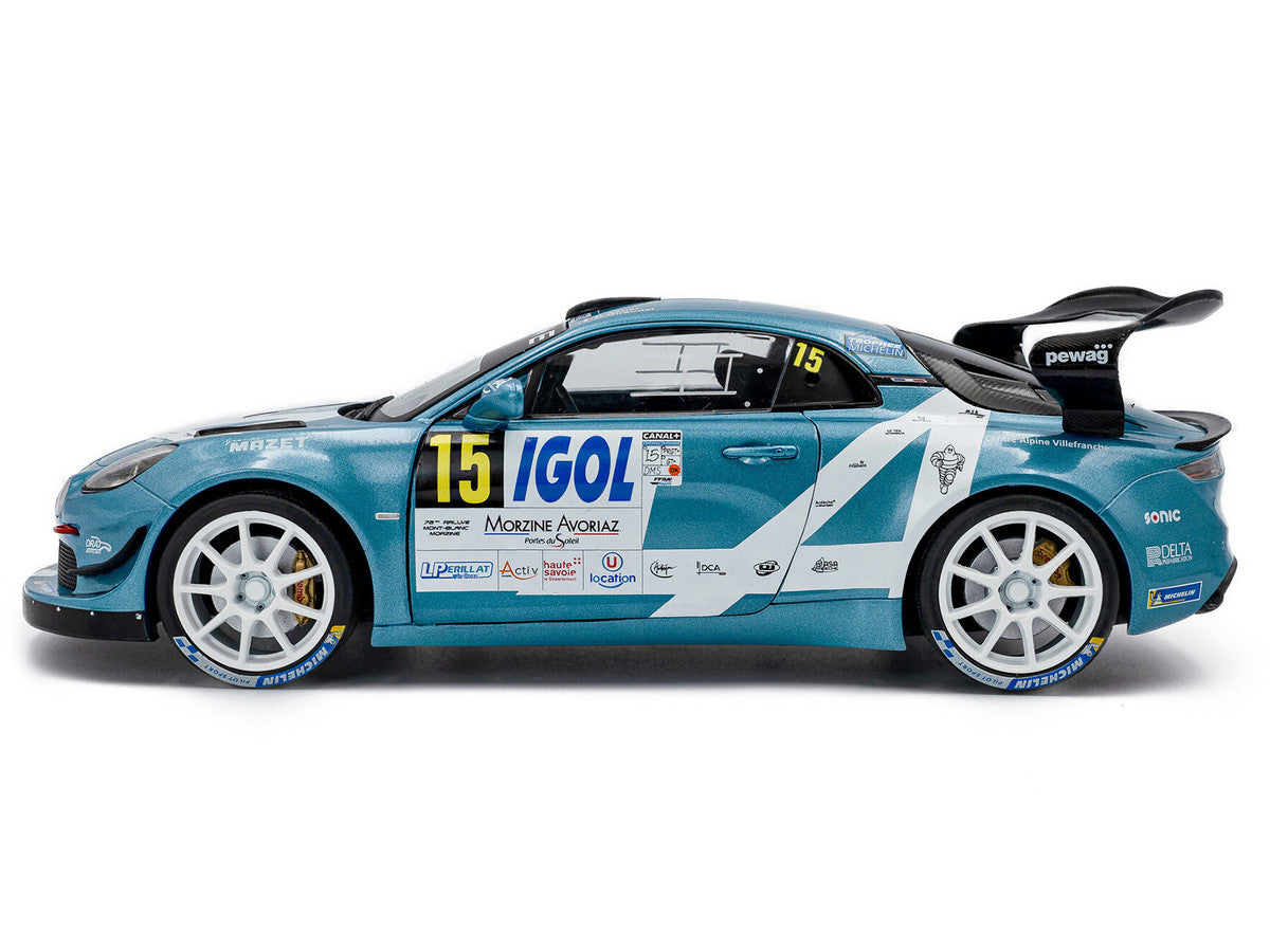 Alpine A110 Rallye GT+ #15 Raphael Astier - Denis Giraudet "Rallye Du Mont Blanc" (2024) "Competition" Series 1/18 Diecast Model Car by Solido LuxuryLifeWay Online Store