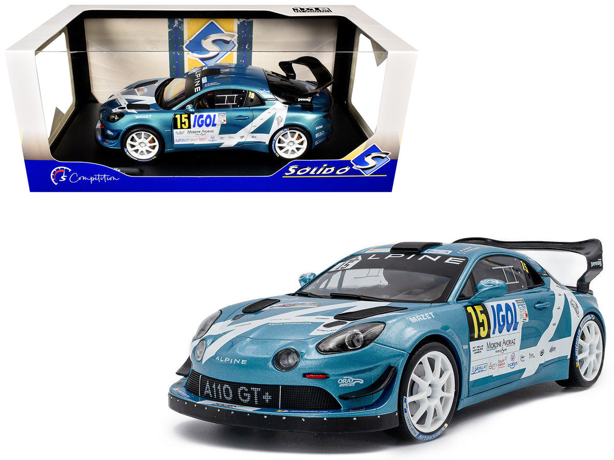 Alpine A110 Rallye GT+ #15 Raphael Astier - Denis Giraudet "Rallye Du Mont Blanc" (2024) "Competition" Series 1/18 Diecast Model Car by Solido LuxuryLifeWay Online Store