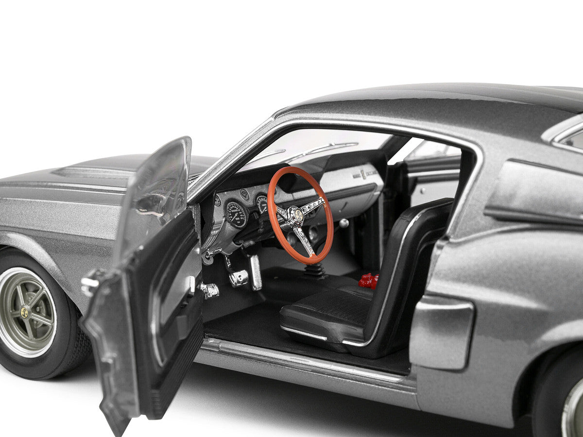 1967 Shelby GT500 Gray Metallic with Black Stripes 1/18 Diecast Model Car by Solido LuxuryLifeWay Online Store