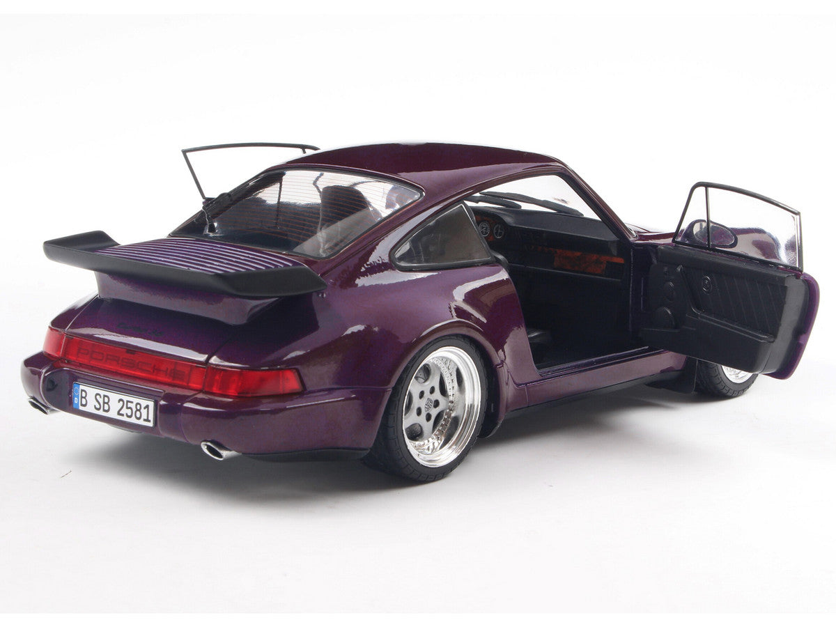 1990 Porsche 911 (964) Turbo Violet Blue Metallic 1/18 Diecast Model Car by Solido LuxuryLifeWay Online Store
