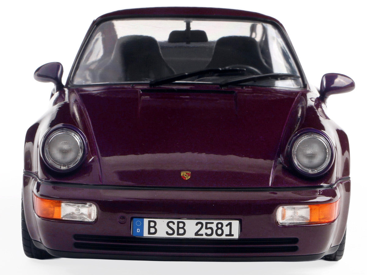 1990 Porsche 911 (964) Turbo Violet Blue Metallic 1/18 Diecast Model Car by Solido LuxuryLifeWay Online Store
