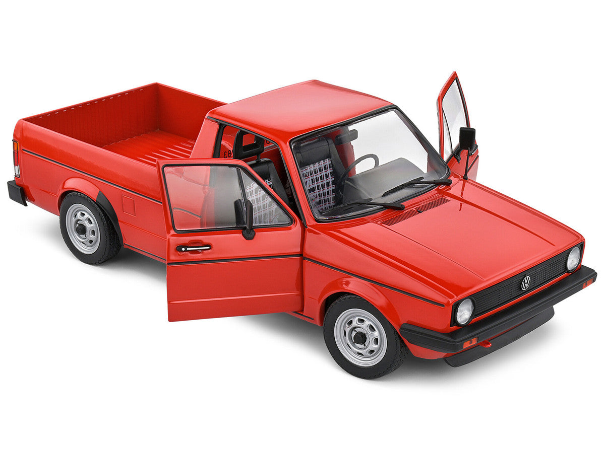 1983 Volkswagen Caddy MK 1 Pickup Truck Mars Red 1/18 Diecast Model Car by Solido LuxuryLifeWay Online Store