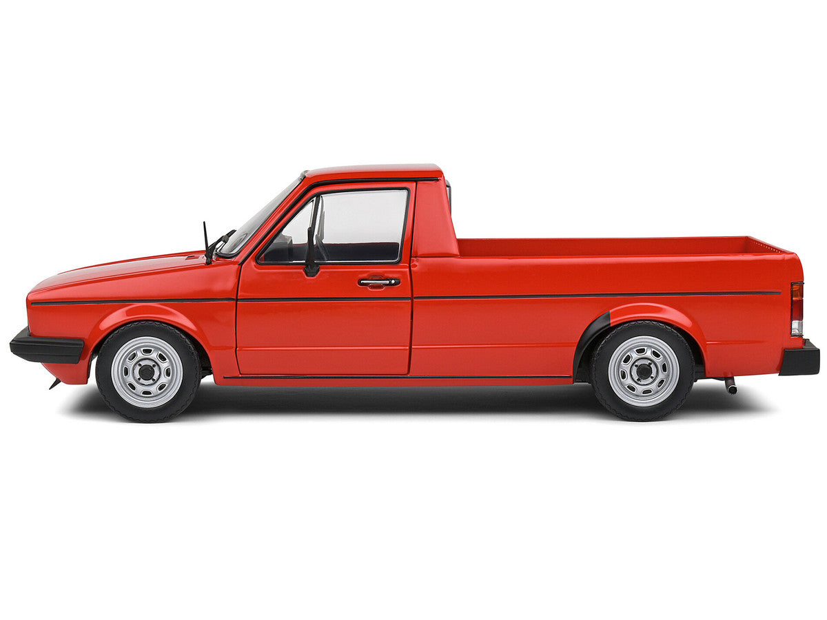 1983 Volkswagen Caddy MK 1 Pickup Truck Mars Red 1/18 Diecast Model Car by Solido LuxuryLifeWay Online Store