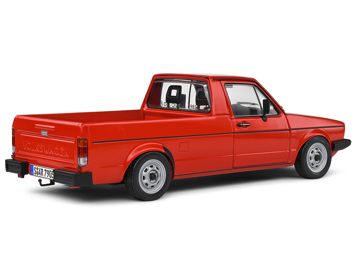 1983 Volkswagen Caddy MK 1 Pickup Truck Mars Red 1/18 Diecast Model Car by Solido LuxuryLifeWay Online Store