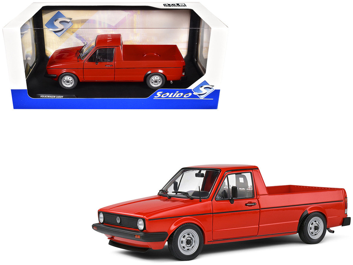 1983 Volkswagen Caddy MK 1 Pickup Truck Mars Red 1/18 Diecast Model Car by Solido LuxuryLifeWay Online Store