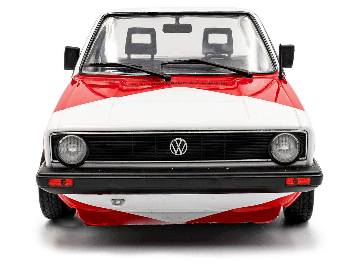 1983 Volkswagen Caddy MK 1 Pickup Truck "Red Cowboy Racing Tribute" White and Red 1/18 Diecast Model Car by Solido LuxuryLifeWay Online Store