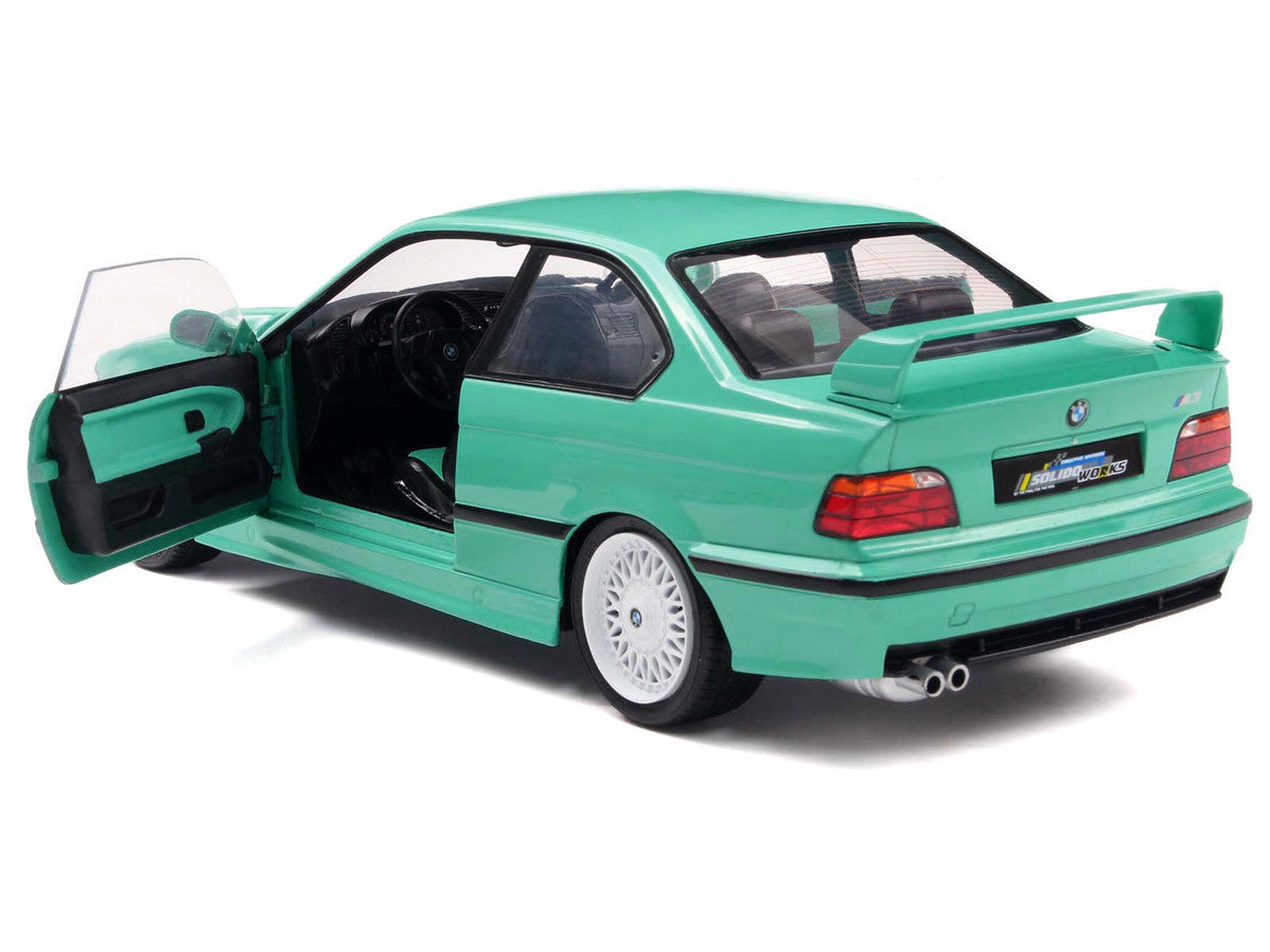1991 BMW E36 M3 "Solido Works" Mint Green with Mint Green Interior 1/18 Diecast Model Car by Solido LuxuryLifeWay Online Store