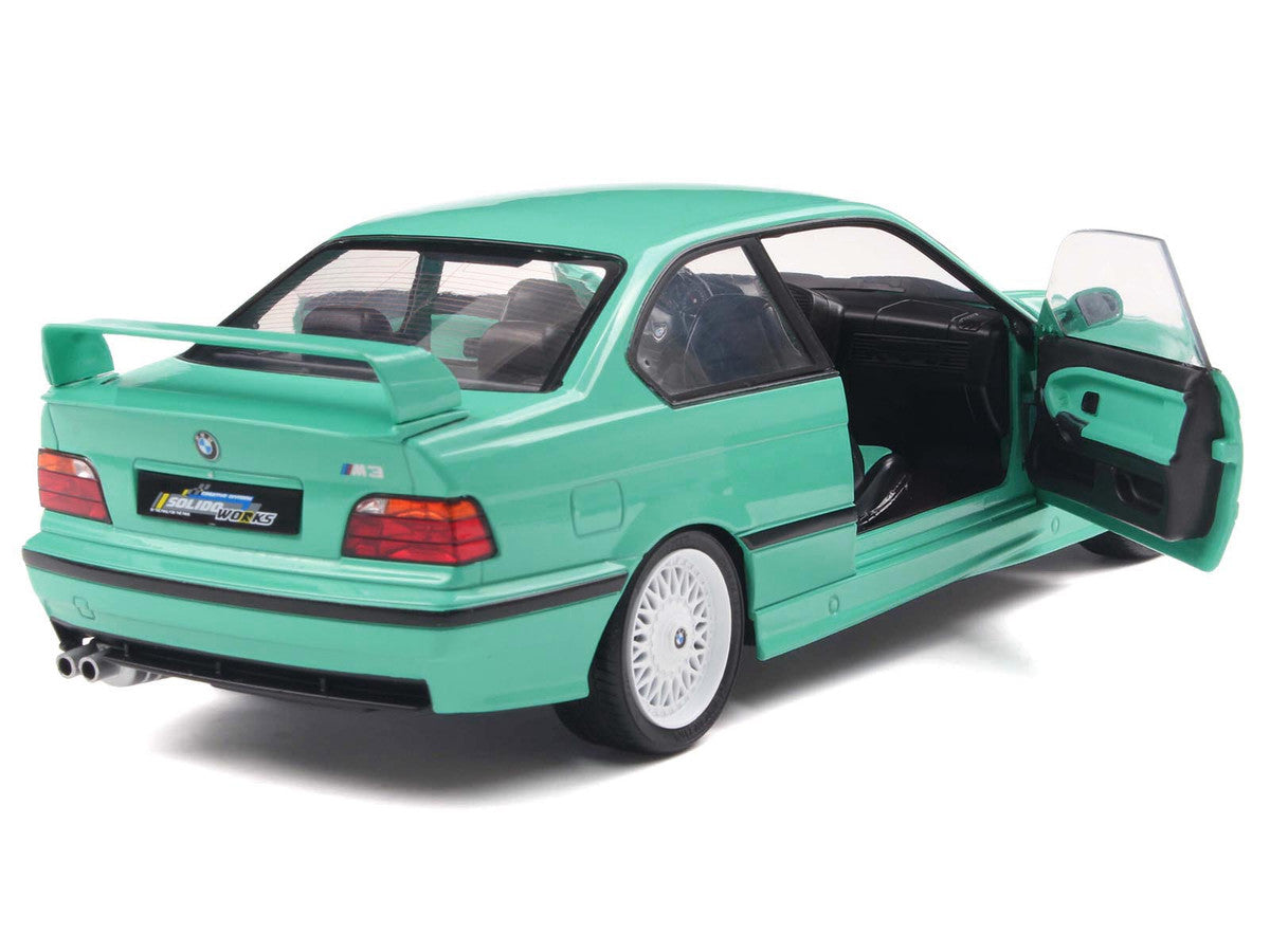 1991 BMW E36 M3 "Solido Works" Mint Green with Mint Green Interior 1/18 Diecast Model Car by Solido LuxuryLifeWay Online Store