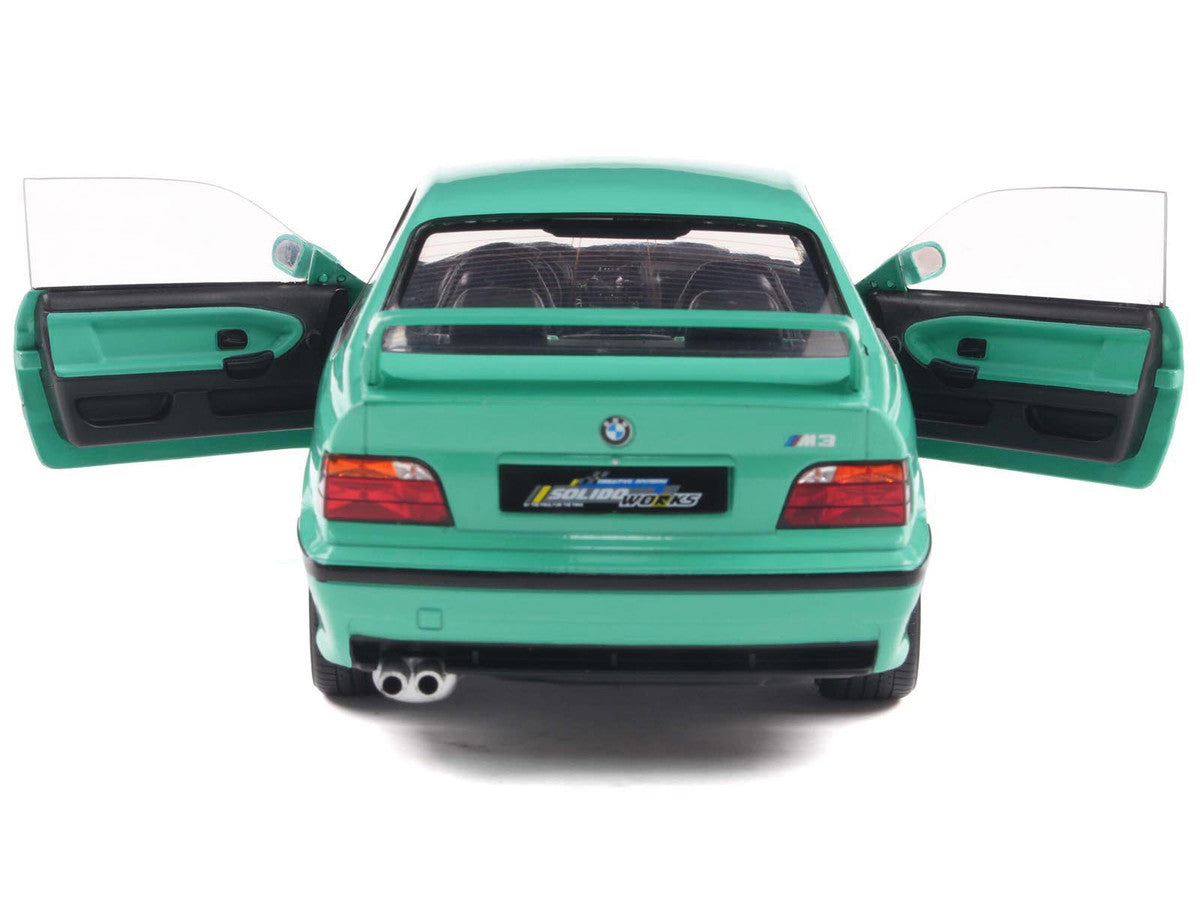 1991 BMW E36 M3 "Solido Works" Mint Green with Mint Green Interior 1/18 Diecast Model Car by Solido LuxuryLifeWay Online Store