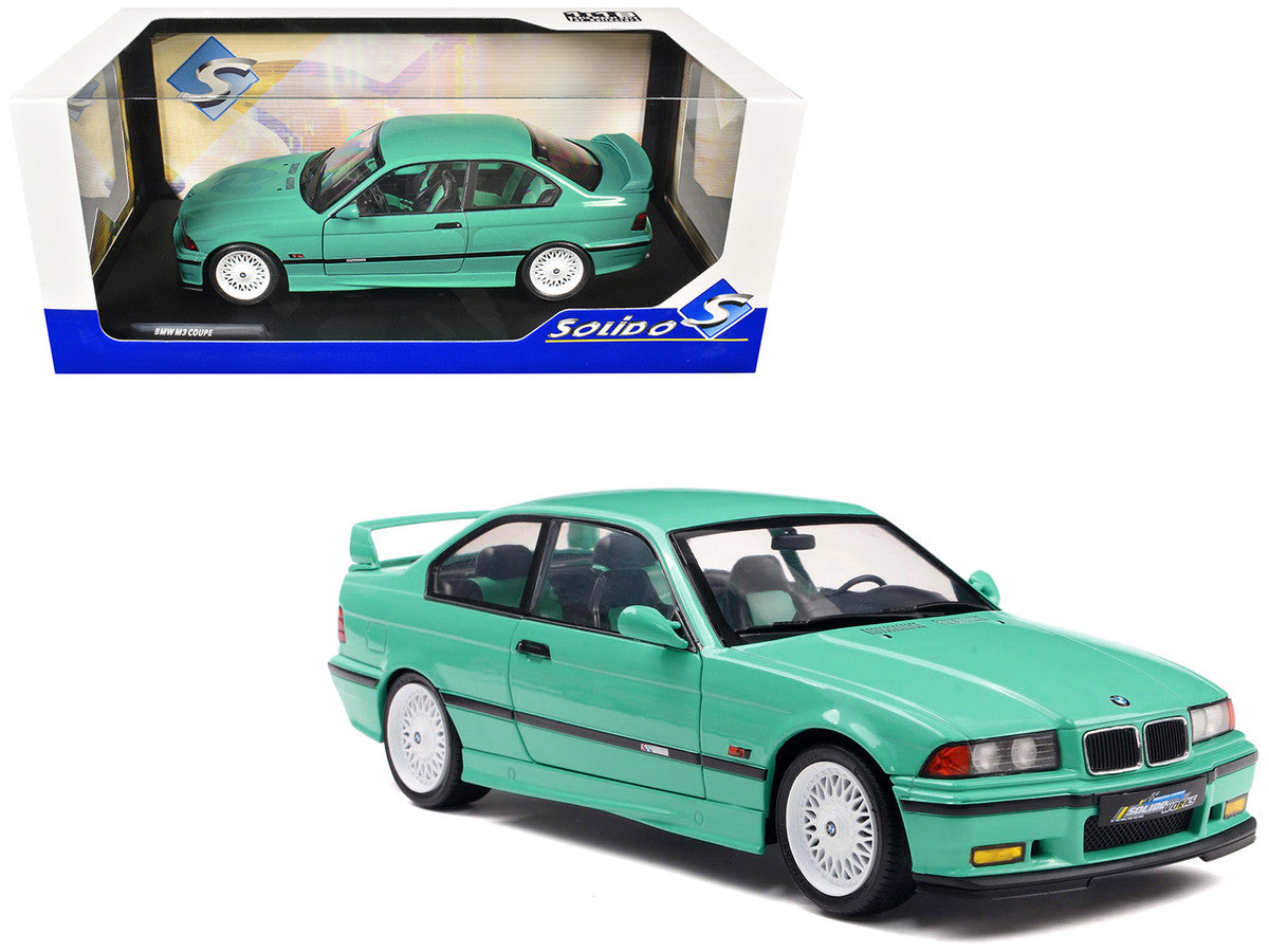 1991 BMW E36 M3 "Solido Works" Mint Green with Mint Green Interior 1/18 Diecast Model Car by Solido LuxuryLifeWay Online Store
