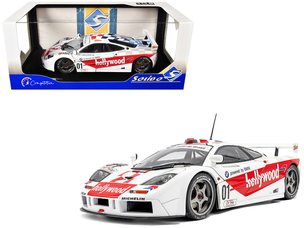 McLaren F1 GTR Short Tail #01 Nelson Piquet - Johnny Cecotto Winner "2 Hours of Brasilia" (1996) "Competition" Series 1/18 Diecast Model Car by Solido LuxuryLifeWay Online Store