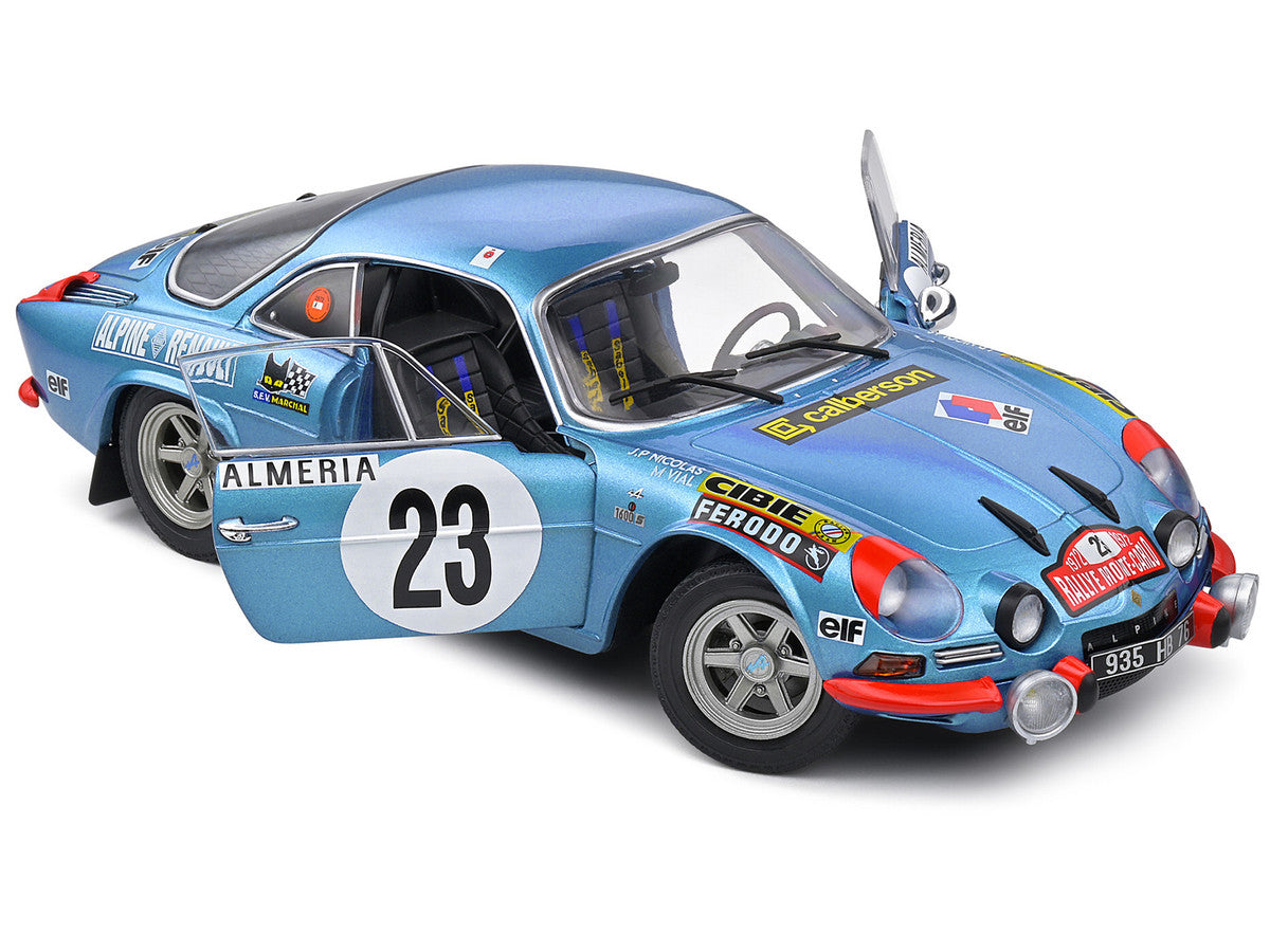 Alpine A110 1600S #23 Jean-Pierre Nicolas - Michel Vial "Rallye Monte-Carlo" (1972) "Competition" Series 1/18 Diecast Model Car by Solido LuxuryLifeWay Online Store