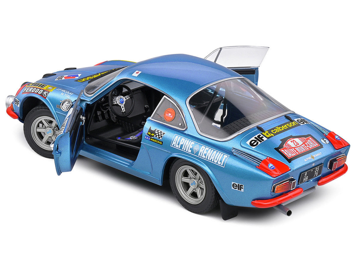 Alpine A110 1600S #23 Jean-Pierre Nicolas - Michel Vial "Rallye Monte-Carlo" (1972) "Competition" Series 1/18 Diecast Model Car by Solido LuxuryLifeWay Online Store