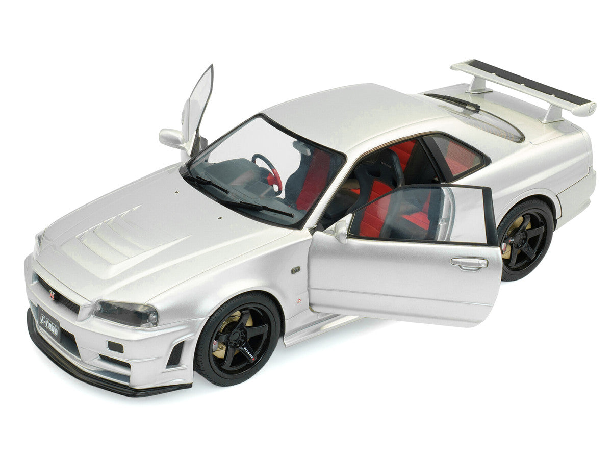 1999 Nissan Skyline GT-R (R34) Z-Tune RHD (Right Hand Drive) Silver Metallic 1/18 Diecast Model Car by Solido LuxuryLifeWay Online Store