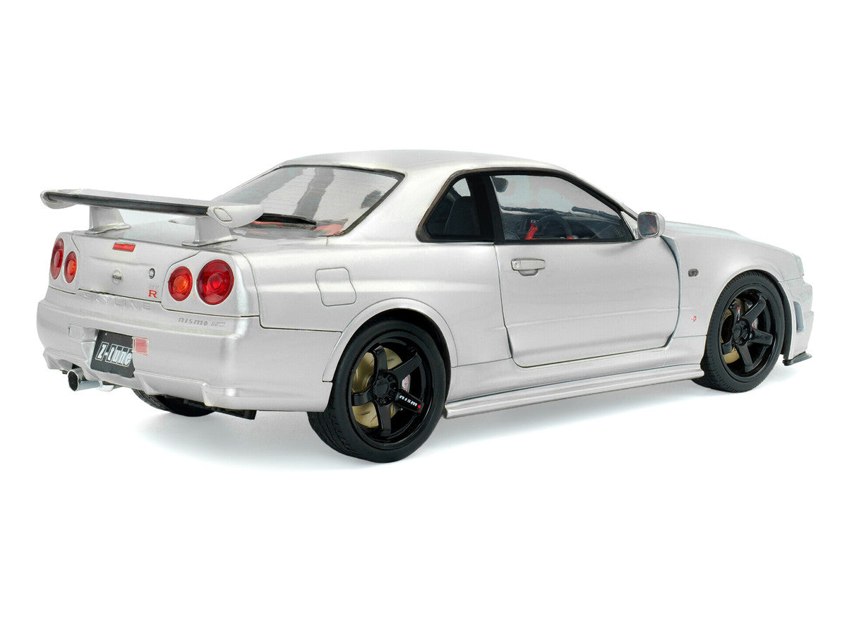 1999 Nissan Skyline GT-R (R34) Z-Tune RHD (Right Hand Drive) Silver Metallic 1/18 Diecast Model Car by Solido LuxuryLifeWay Online Store