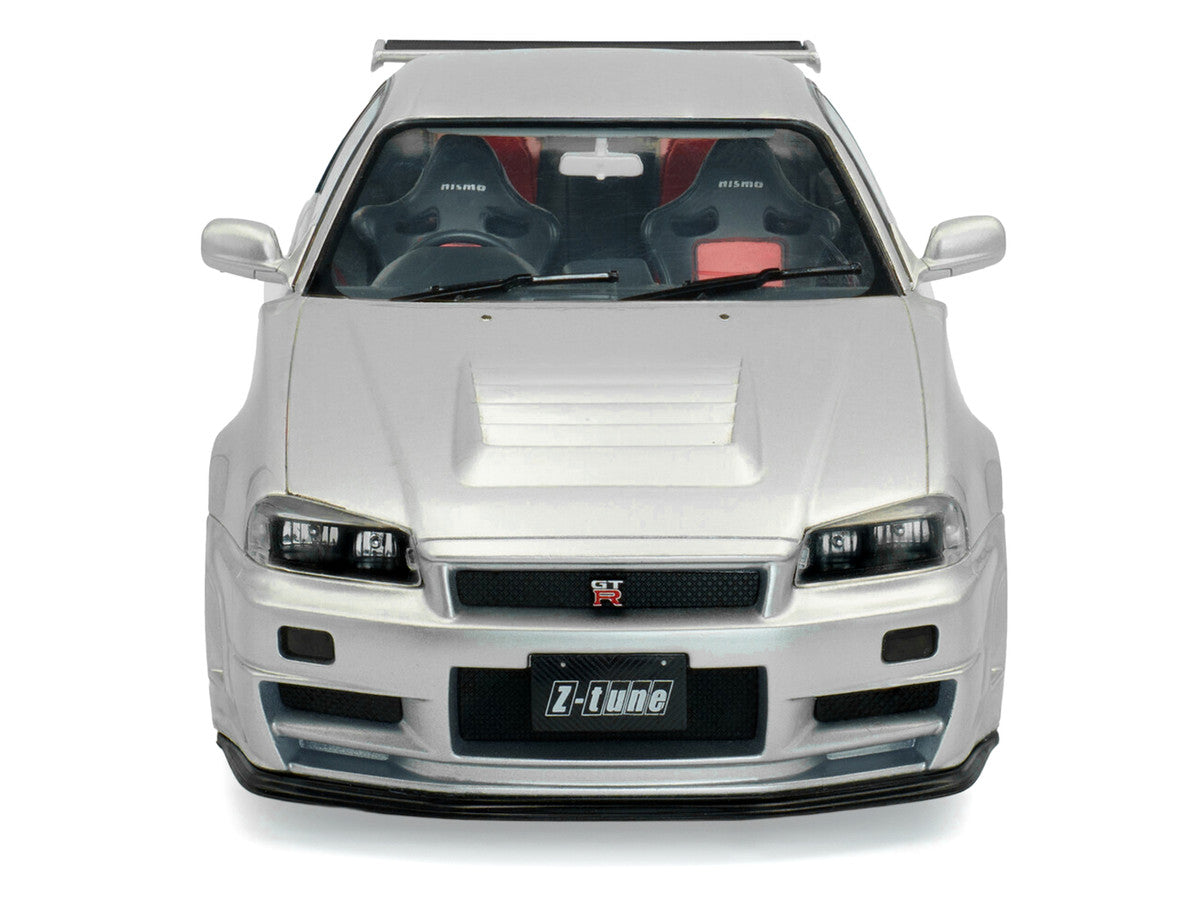 1999 Nissan Skyline GT-R (R34) Z-Tune RHD (Right Hand Drive) Silver Metallic 1/18 Diecast Model Car by Solido LuxuryLifeWay Online Store