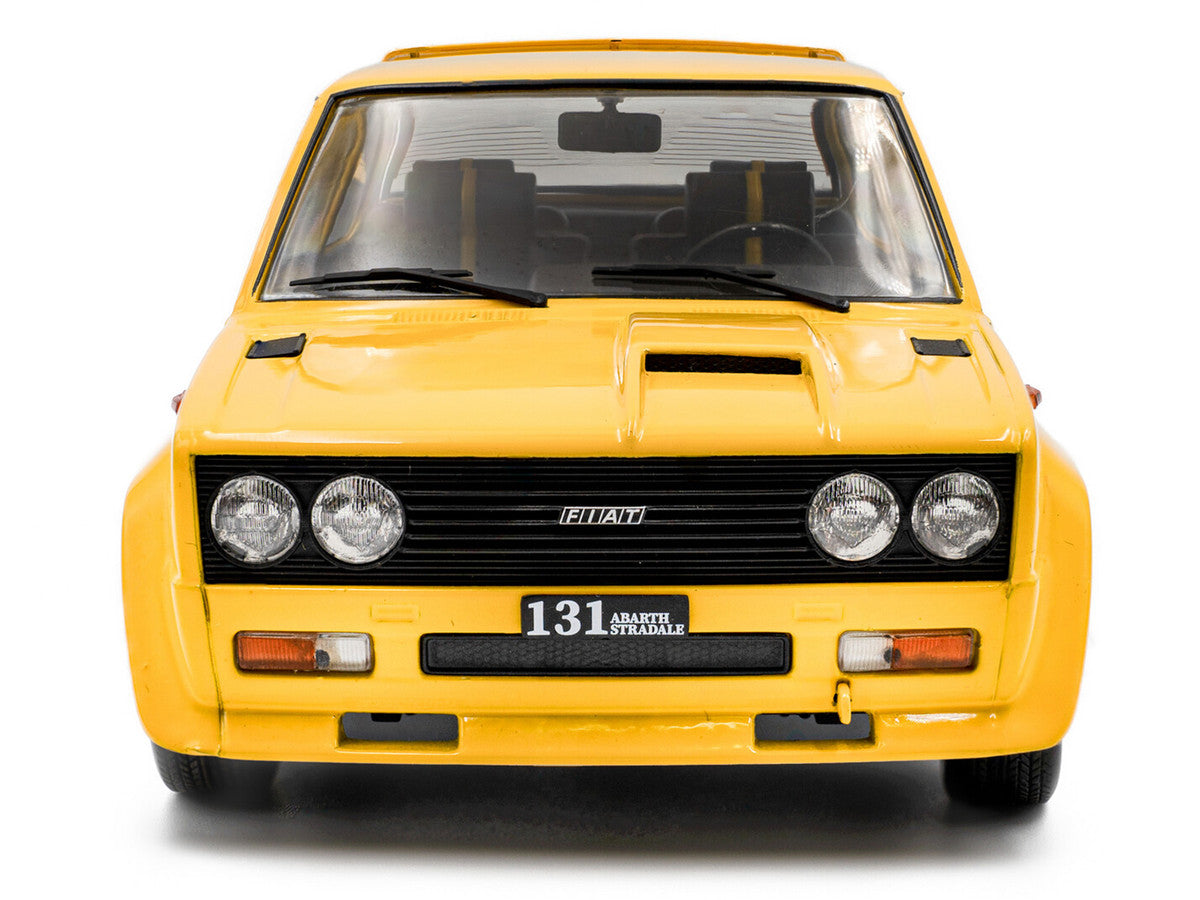1980 Fiat 131 Abarth Yellow 1/18 Diecast Model Car by Solido LuxuryLifeWay Online Store