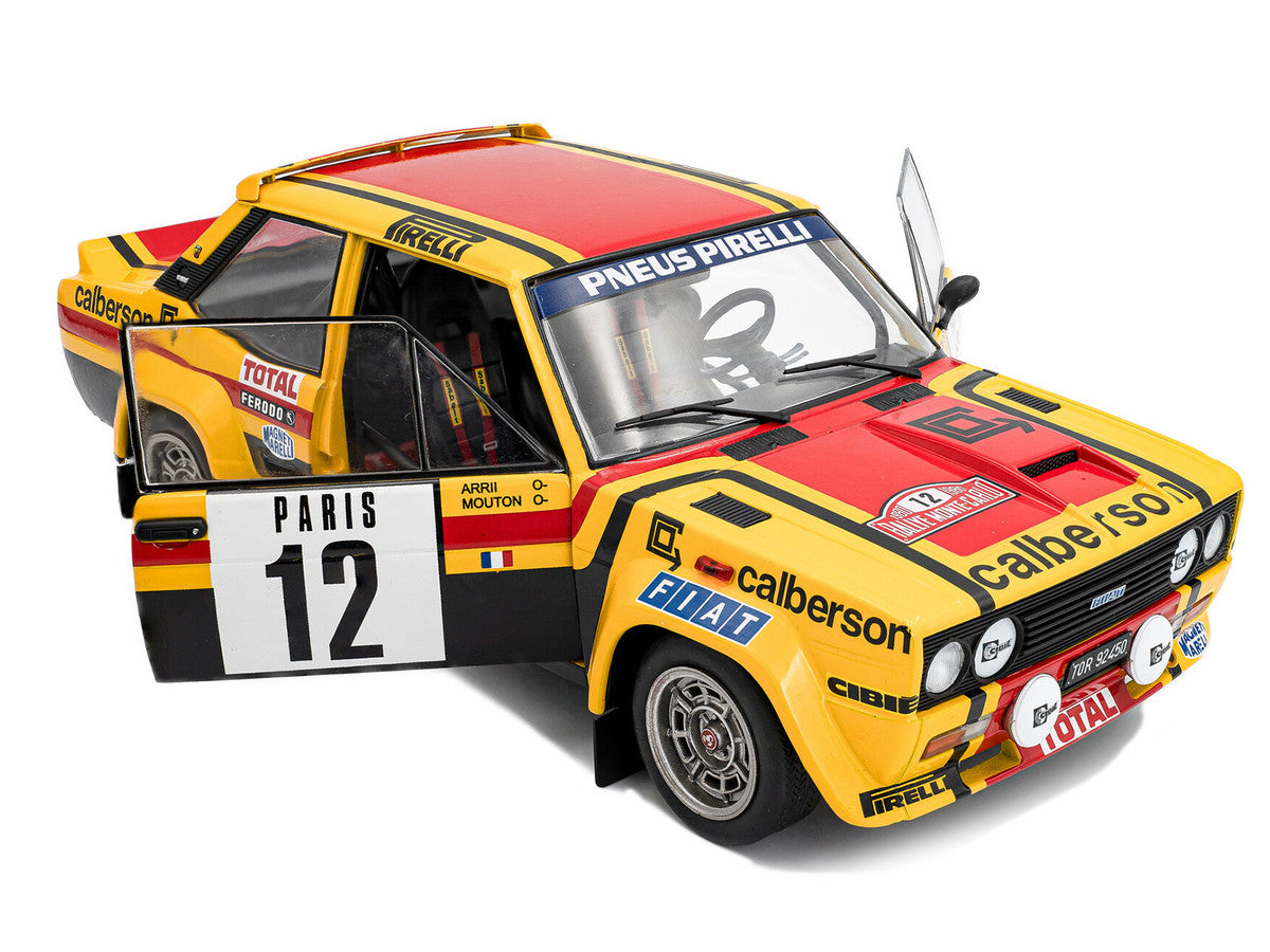 Fiat 131 Abarth #12 Michele Mouton - Annie Arrii "Rallye de Monte-Carlo" (1980) "Competition" Series 1/18 Diecast Model Car by Solido LuxuryLifeWay Online Store