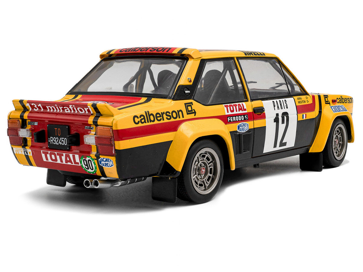 Fiat 131 Abarth #12 Michele Mouton - Annie Arrii "Rallye de Monte-Carlo" (1980) "Competition" Series 1/18 Diecast Model Car by Solido LuxuryLifeWay Online Store