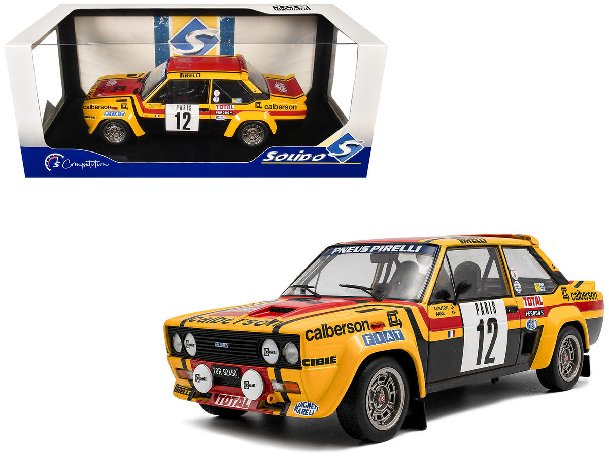 Fiat 131 Abarth #12 Michele Mouton - Annie Arrii "Rallye de Monte-Carlo" (1980) "Competition" Series 1/18 Diecast Model Car by Solido LuxuryLifeWay Online Store